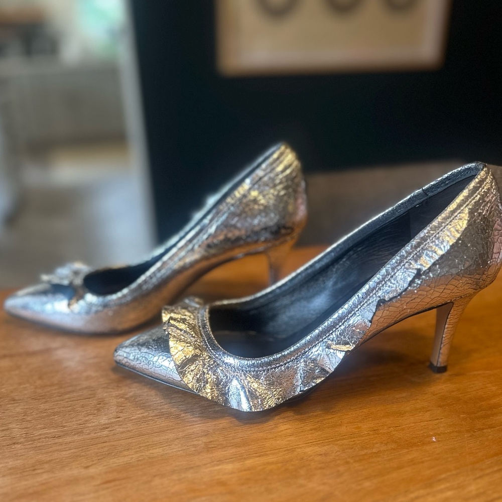 Isabel Marant Metallic Silver Heels